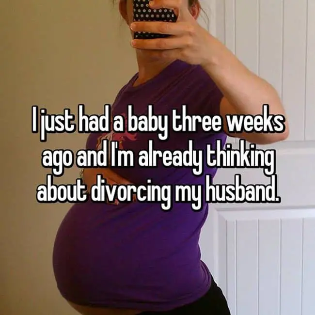 First Thoughts After Giving Birth divorcing my husband