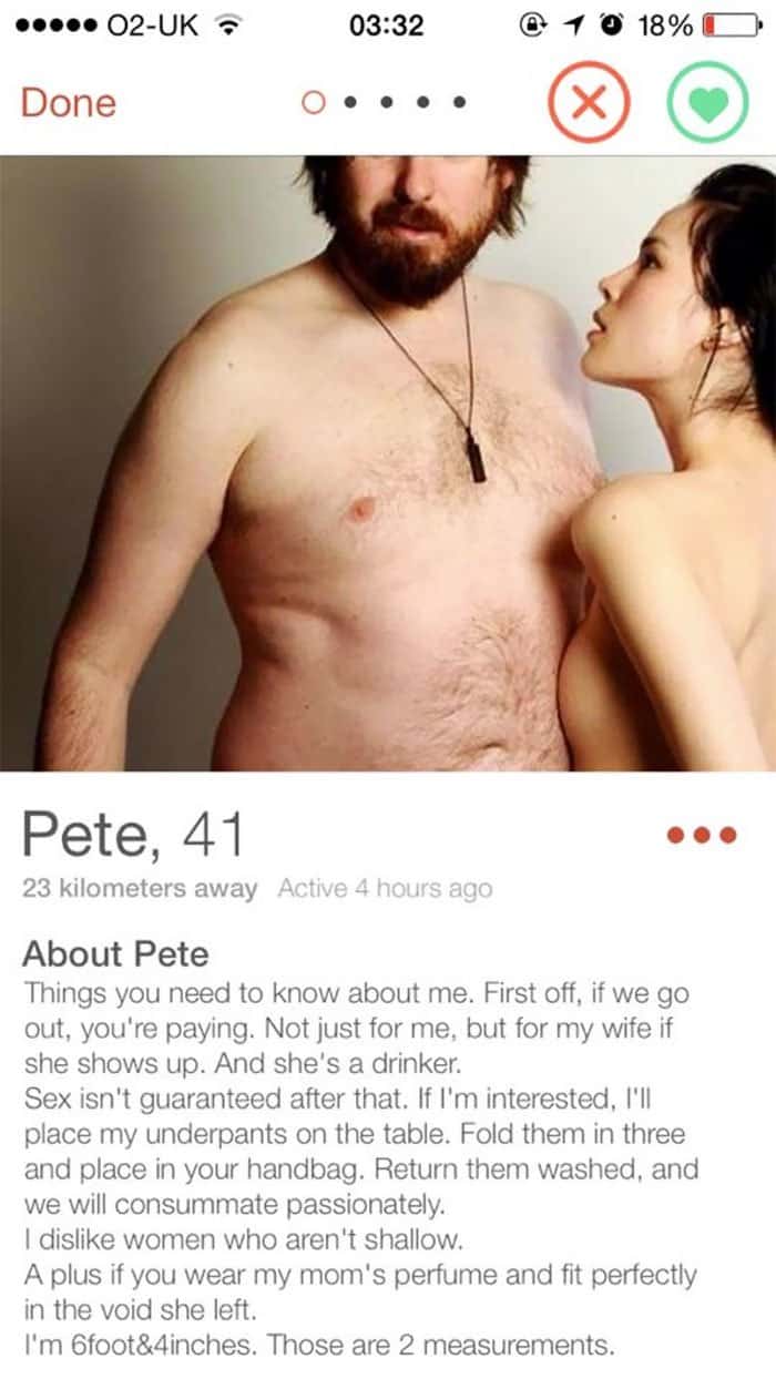 Funny Tinder Profiles if we go out youre paying