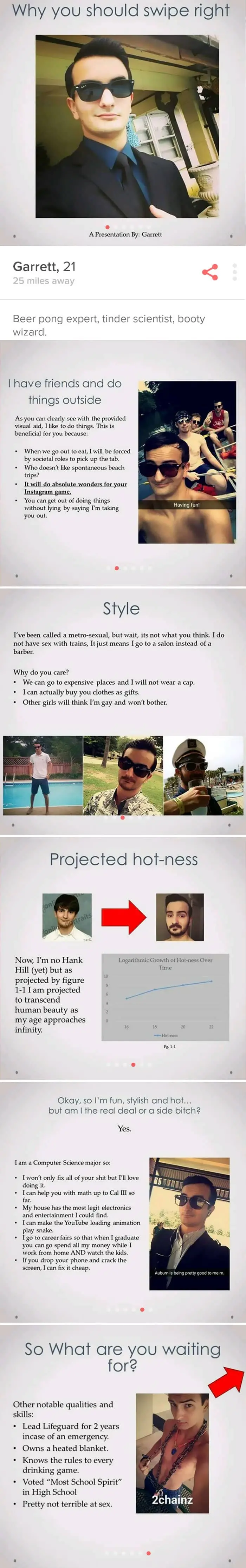 Funny Tinder Profiles why you should swipe right