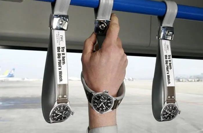 Genius Examples Of Advertising iwc hand grips watches