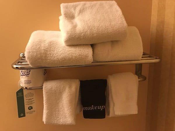 Genius Hotels makeup towel