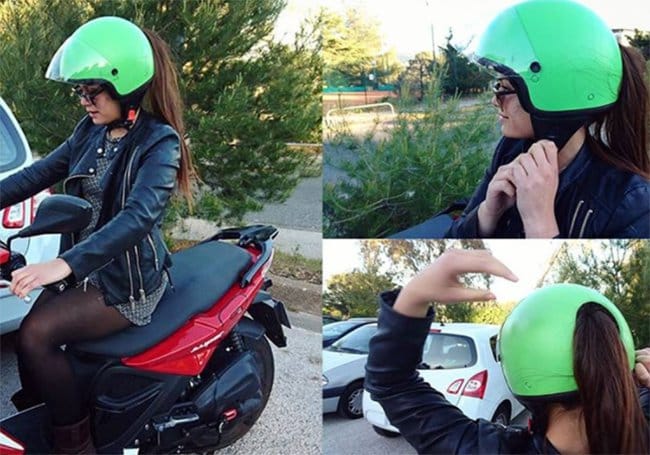 Genius Japanese Inventions motorbike helmet ponytail