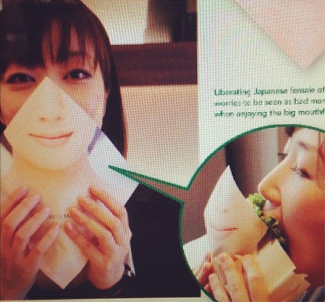 Genius Japanese Inventions napkin face cover