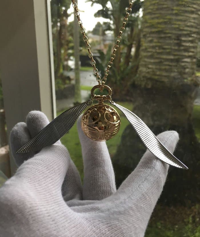 Golden Snitch Engagement Ring Box full view