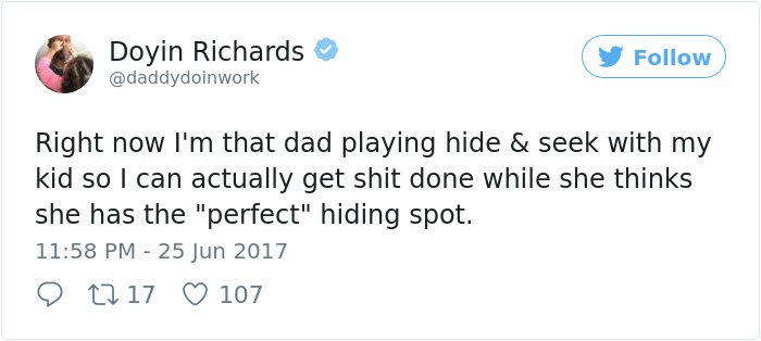 Hilarious Parenting Tweets hide and seek