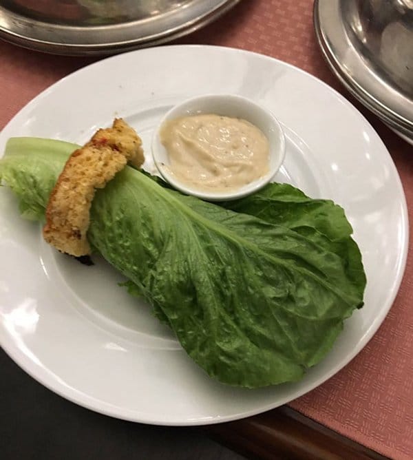 Hipster Restaurants Went Too Far With Food Serving caesar salad concept
