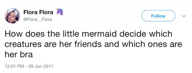 Honest Tweets From Women little mermaid