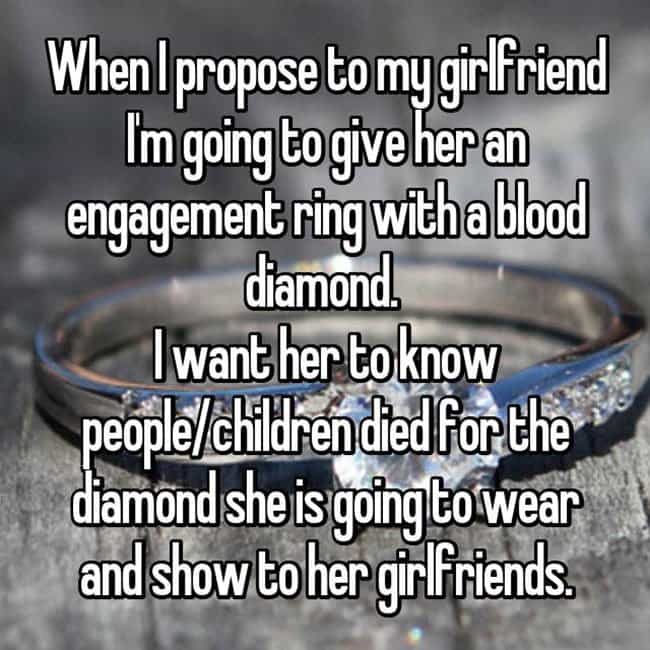 How Men Really Feel About Buying Engagement Rings blood diamond