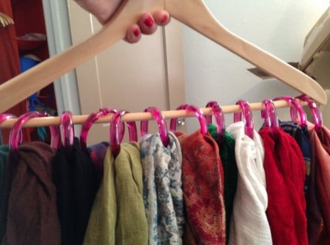 Ideas For Where To Store Things hanger shower curtain rings