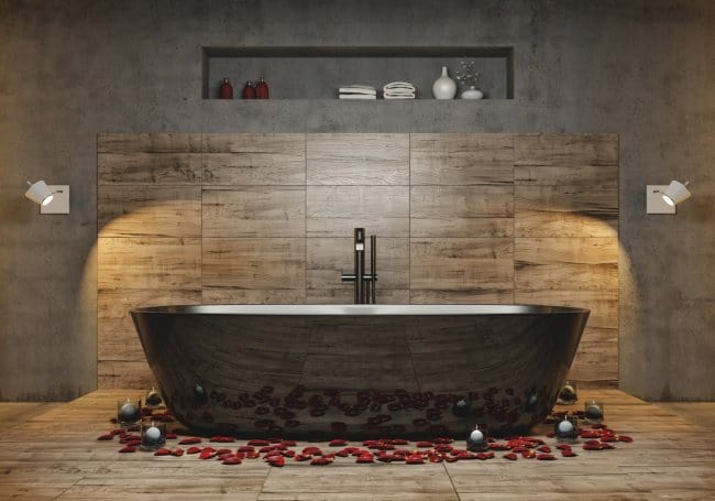 Luxurious Bath Tubs feature lighting