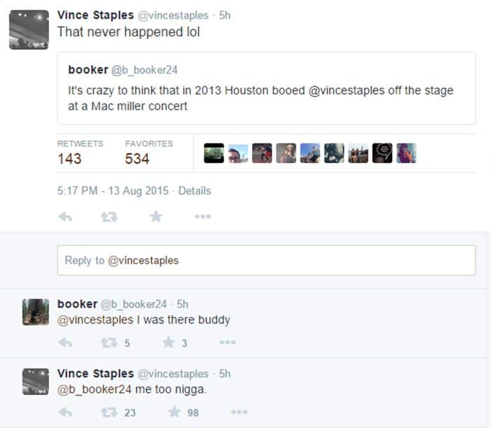 Moments People Didn't Realize Who They Were Talking To vince staples