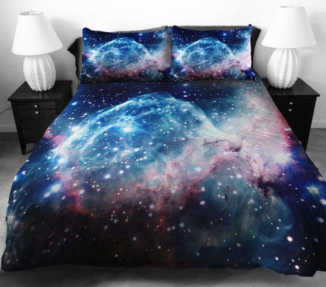 Space Themed Interior Design Ideas galaxy bedding