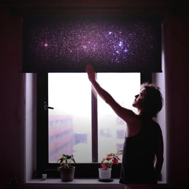 Space Themed Interior Design Ideas galaxy blinds