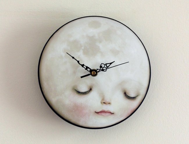 Space Themed Interior Design Ideas moon clock