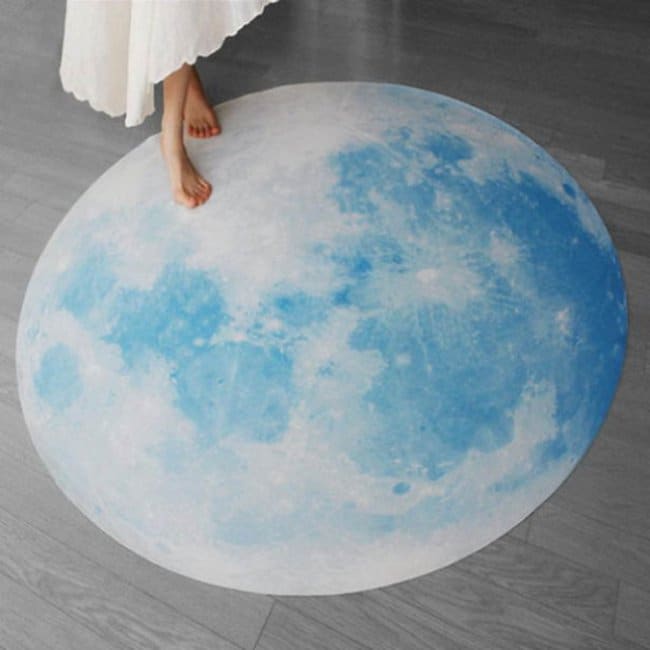 Space Themed Interior Design Ideas moon rug