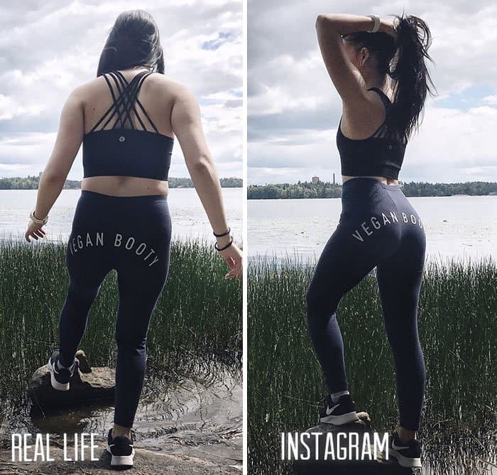 The Reality Behind Instagram Pictures vegan booty