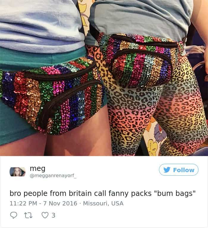 Times Americans Were Surprised And Confused By British Things fanny packs