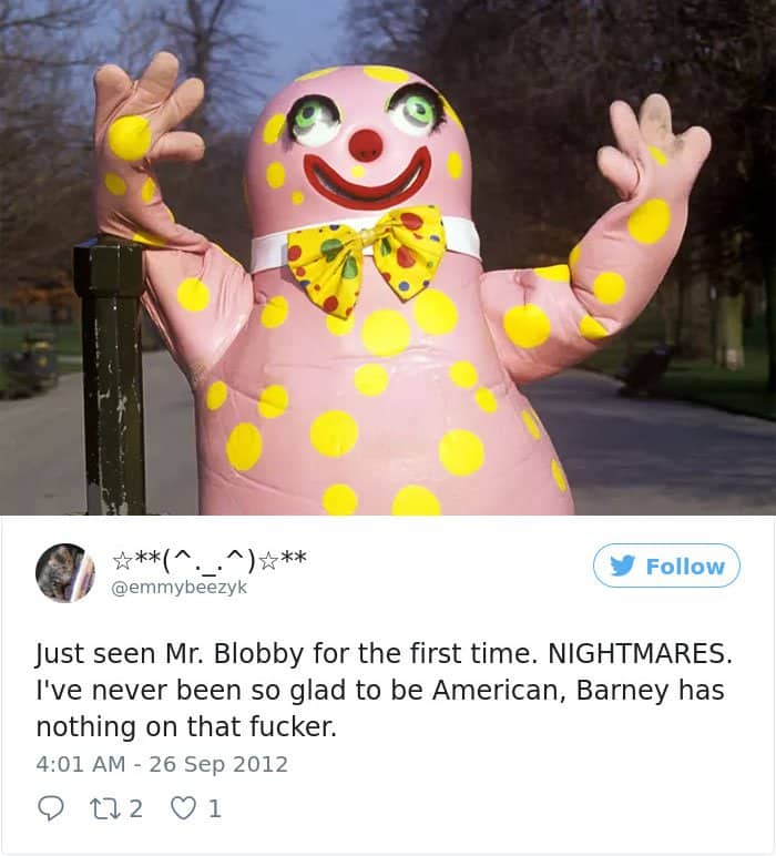 Times Americans Were Surprised And Confused By British Things mr blobby