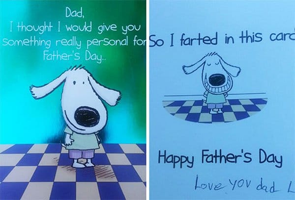 Times Kids Gave Innocent Gifts farted in this card