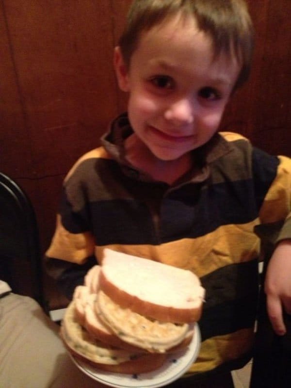 Times Kids Gave Innocent Gifts waffle sandwich