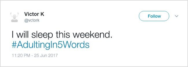 Tweets About Adulthood i will sleep this weekend