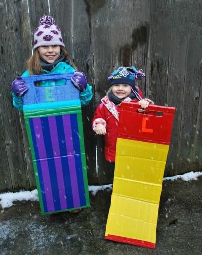 Ways To Have Fun With Your Kids During Winter cardboard sleds