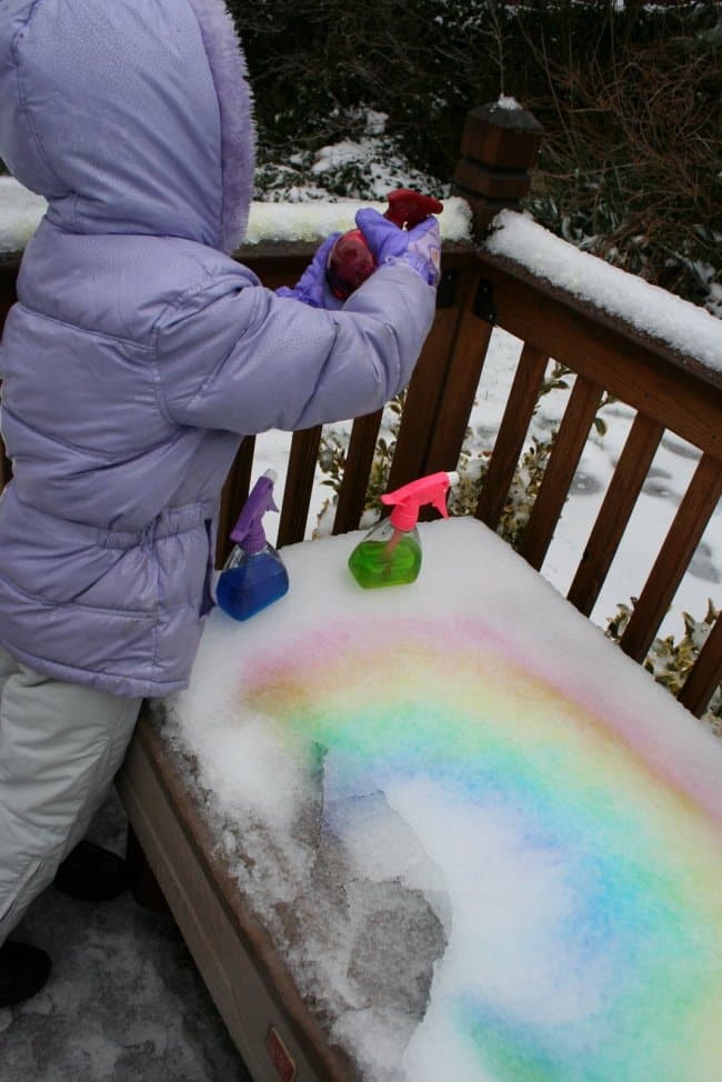 Ways To Have Fun With Your Kids During Winter rainbow snow