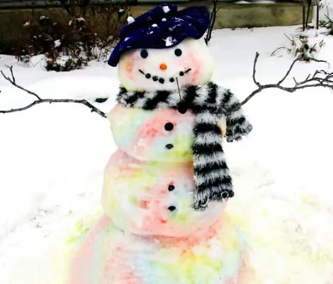 Ways To Have Fun With Your Kids During Winter rainbow snowman