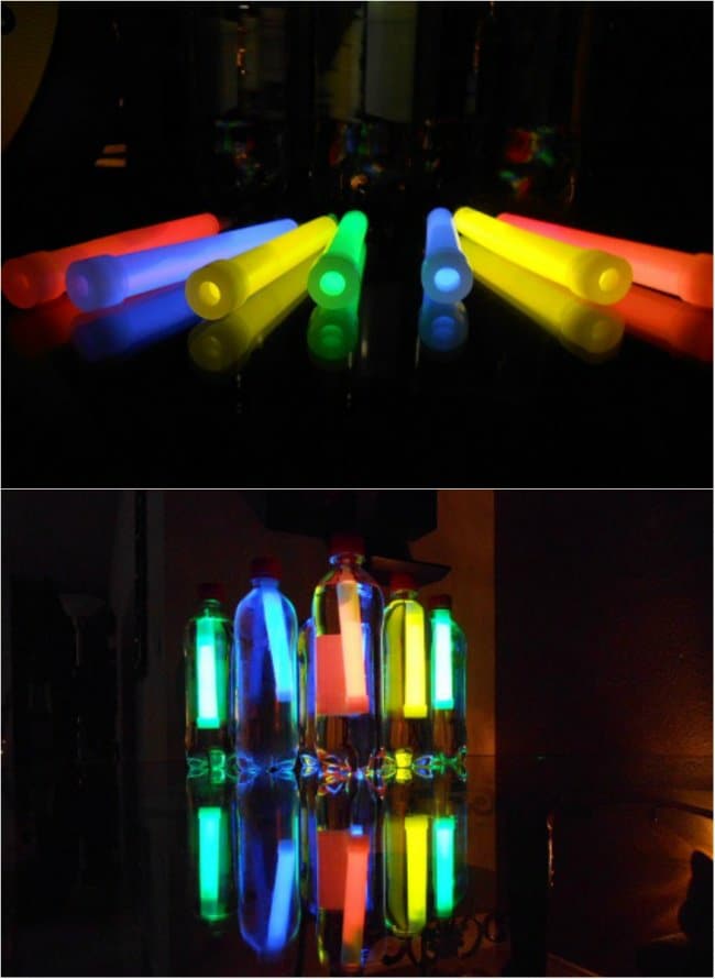 Ways To Have Fun With Your Kids During Winter water bottles glow sticks
