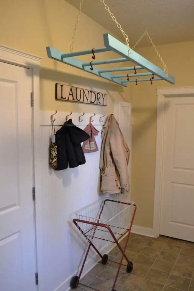 Ways To Organize Your Home ladder ceiling drying rack