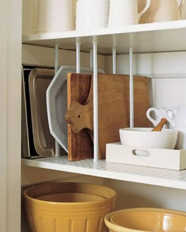 Ways To Organize Your Home tension rods sideways