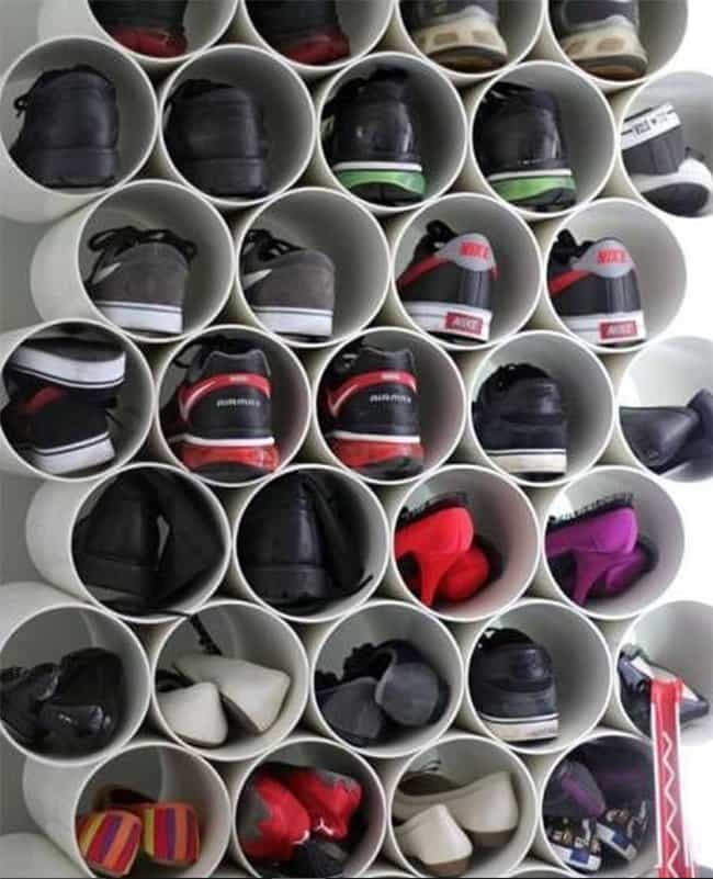 Ways To Store Your Shoes PVC piping