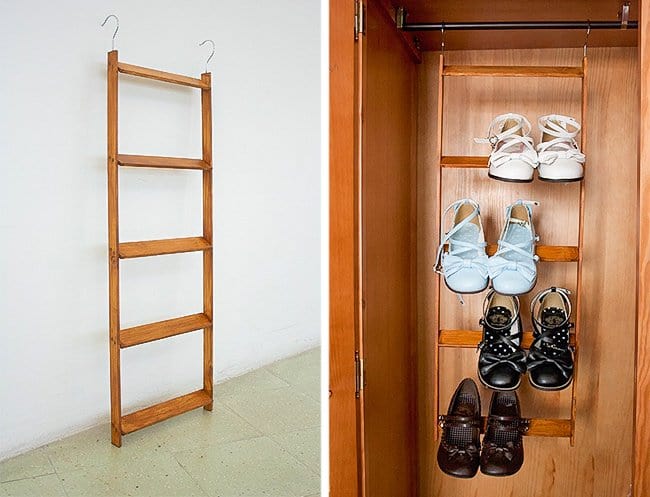 Ways To Store Your Shoes ladder