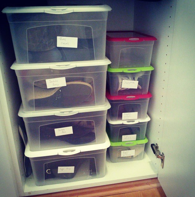 Ways To Store Your Shoes plastic boxes