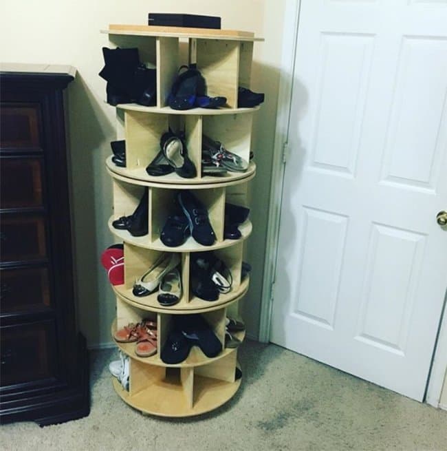 Ways To Store Your Shoes round pillar