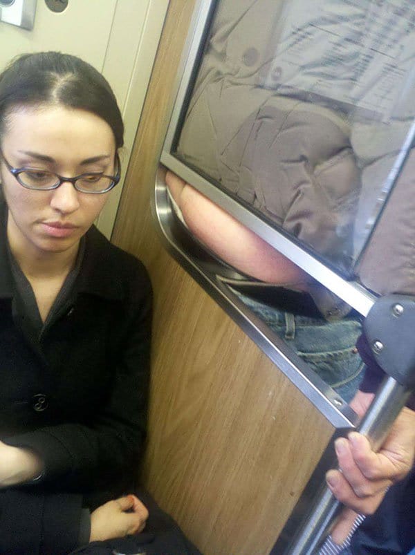 Weirdest People Ever Spotted On The Subway butt cheeks