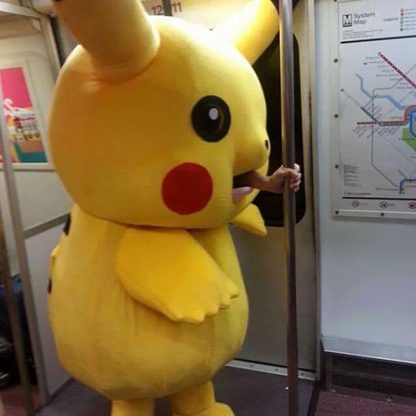 Weirdest People Ever Spotted On The Subway pikachu