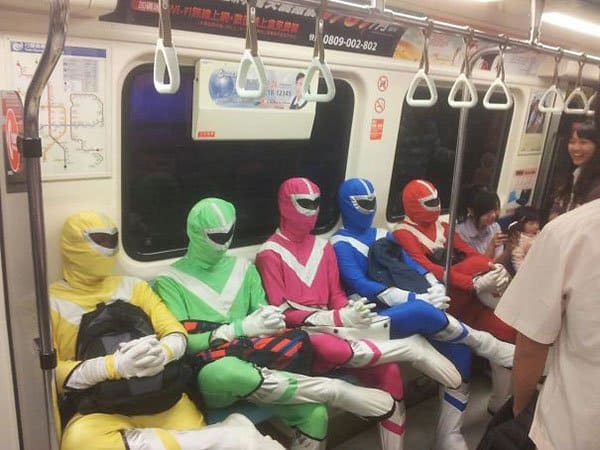 Weirdest People Ever Spotted On The Subway power rangers