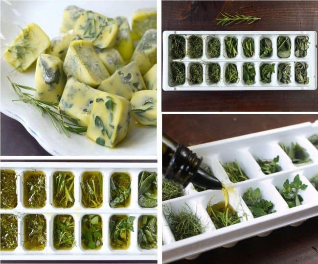 Brilliant Kitchen Tricks herbs ice cube tray