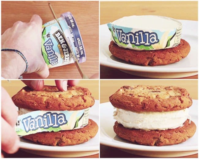 Brilliant Kitchen Tricks ice cream sandwich