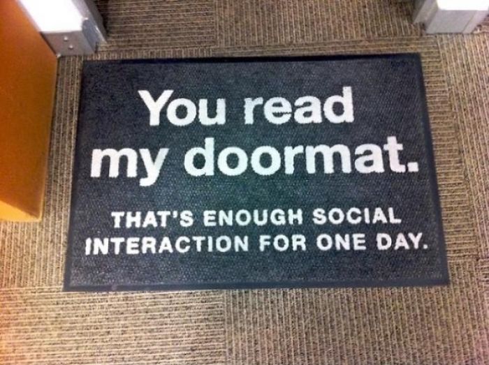 Creative And Hilarious Doormats you read my doormat