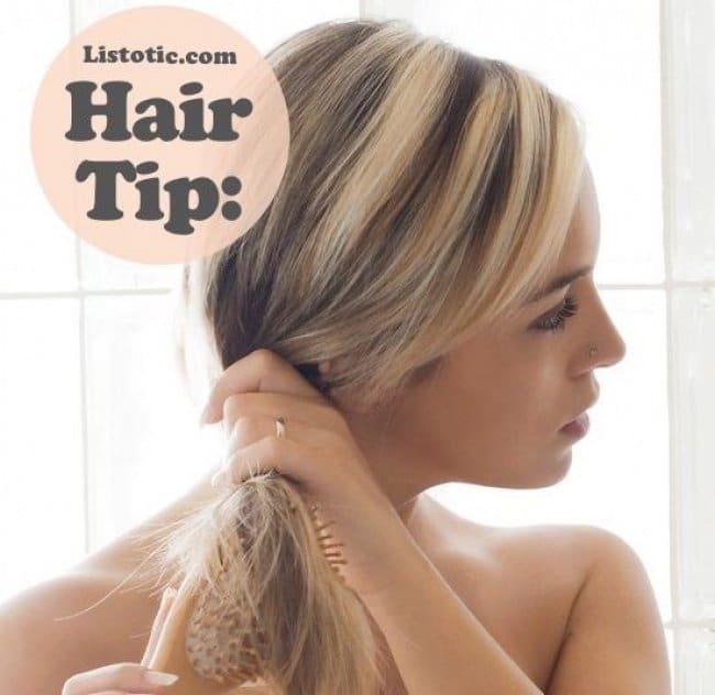 Effective Hair Care Tips brush hair before shower