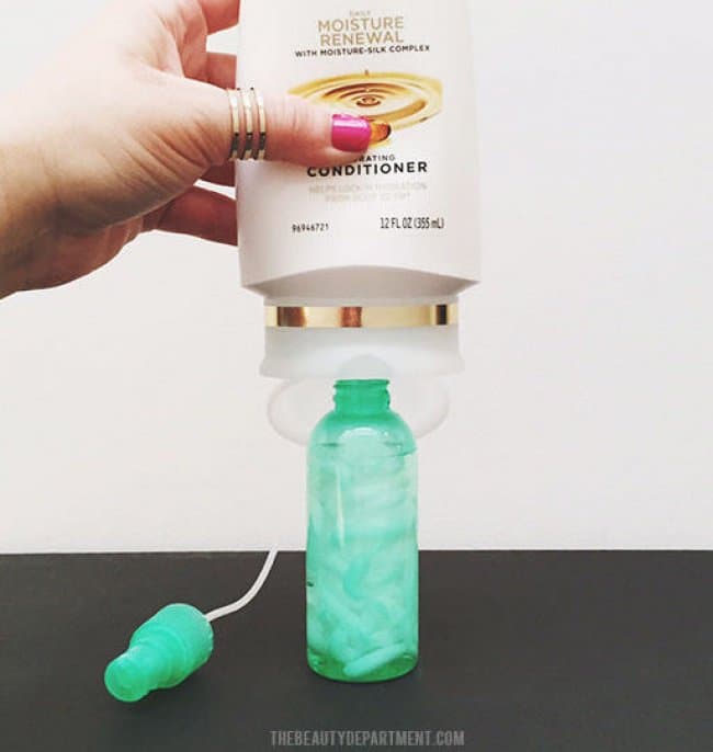 Effective Hair Care Tips mix conditioner with water