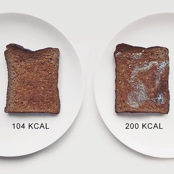 Fitness Blogger Shares Food Comparisons butter vs more butter