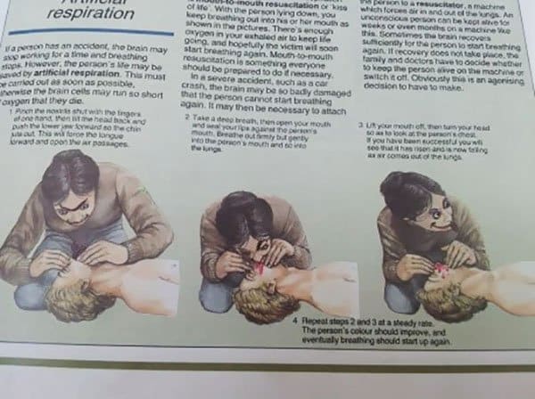 Genius Textbook Vandalism cpr eating face