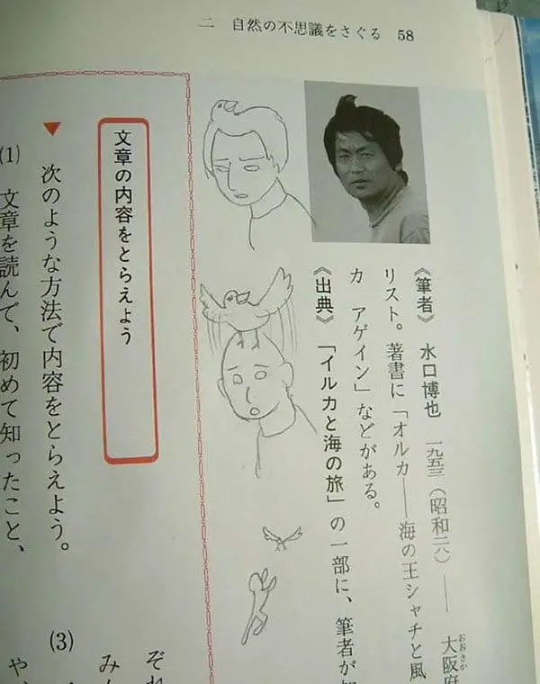 Genius Textbook Vandalism hair flying away