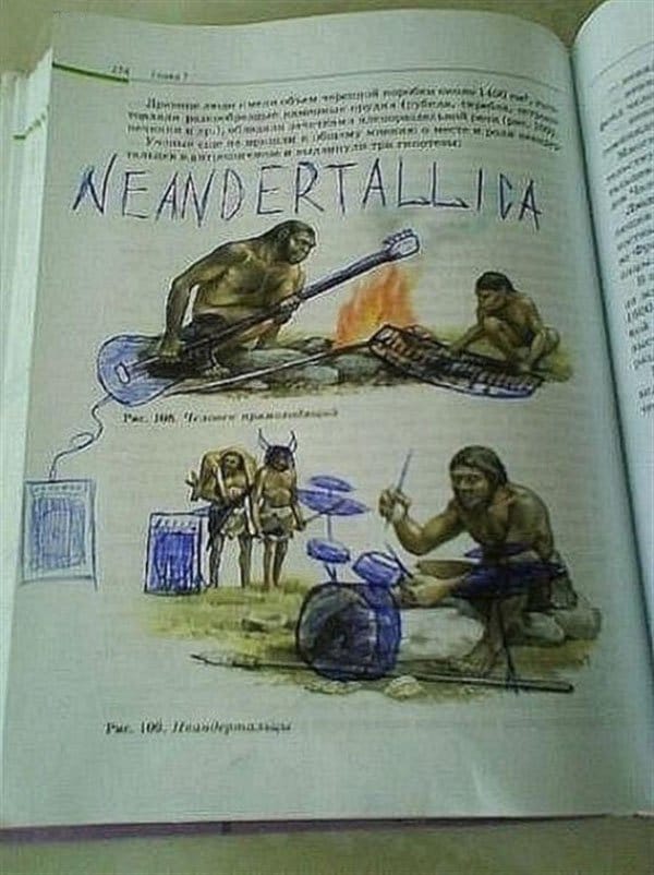 Genius Textbook Vandalism neandertaliica