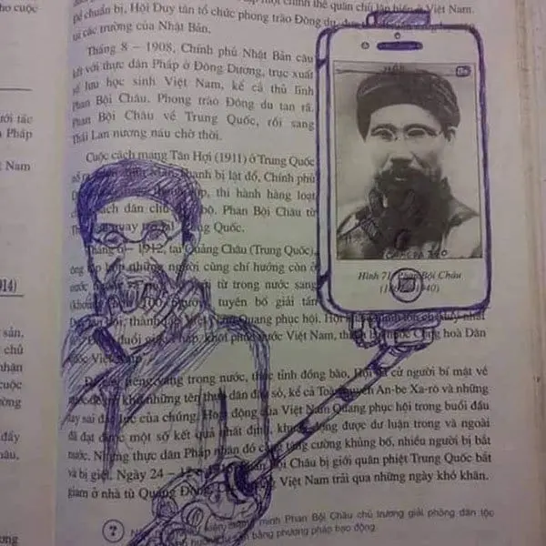 Genius Textbook Vandalism selfie stick