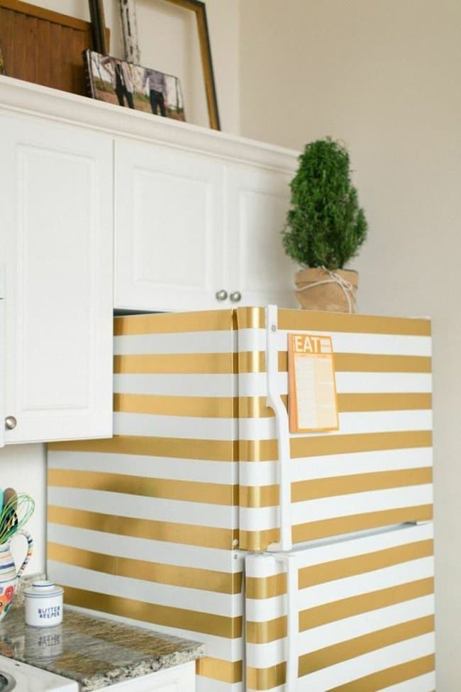 How Make Your Apartment Look Great decorative tape fridge