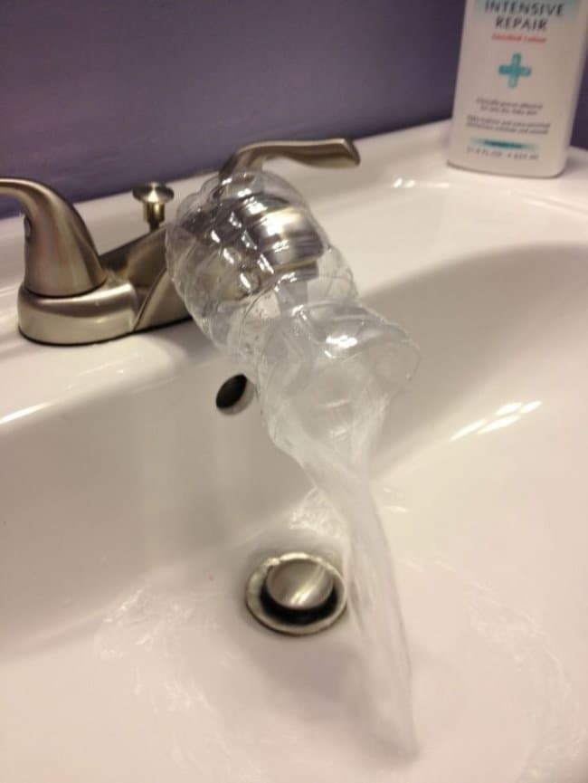 Ideas For Reusing Plastic Bottles faucet extender